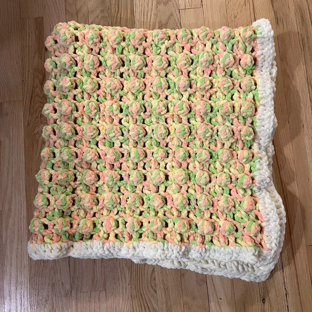 Crochet BABY BLANKET AFGHAN Rosette handmade‎ 38